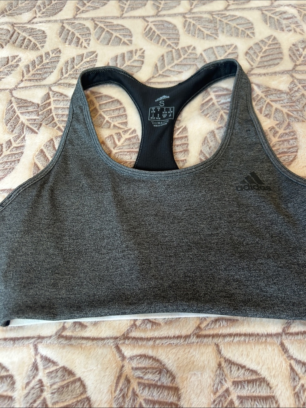 Size small adidas Dark Gray Racerback Sports Bra